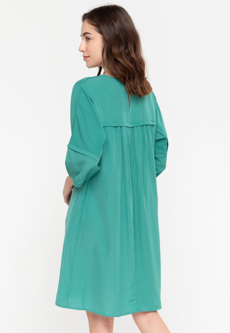 CALICO Bubble Sleeve Shift Dress – badomoda